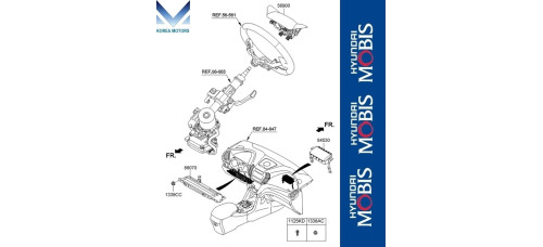 airbag module passenger hyundai santa fe dm 2012-15